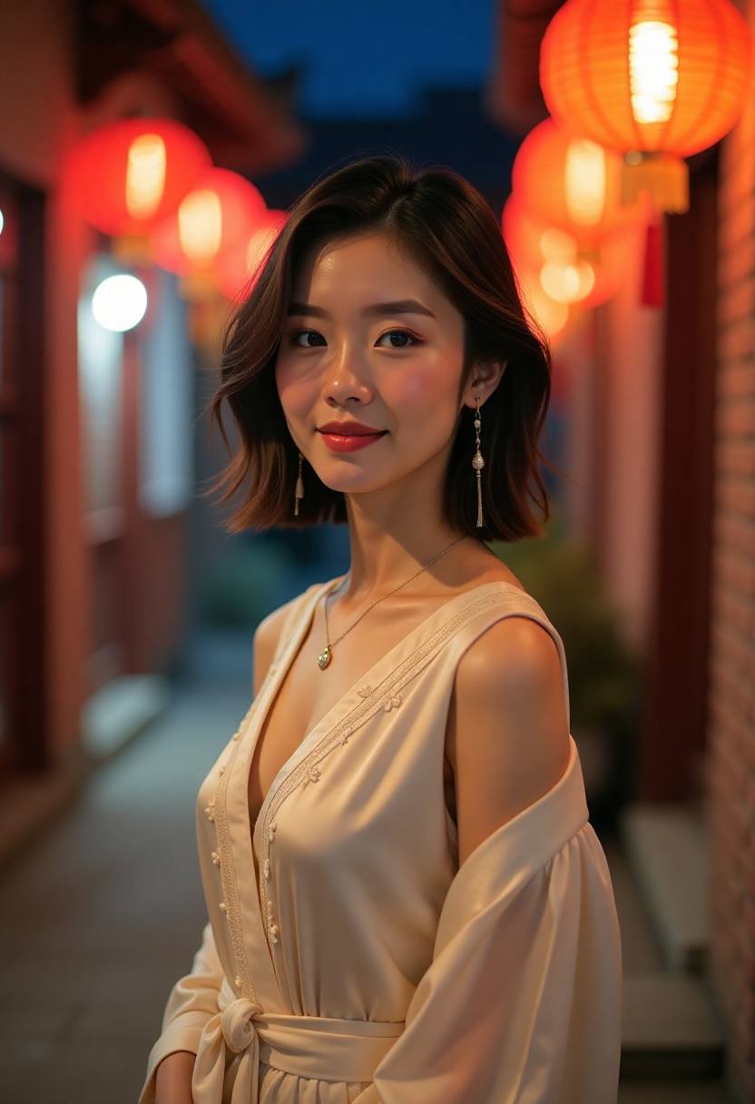 青年演员在片场排练电影场景